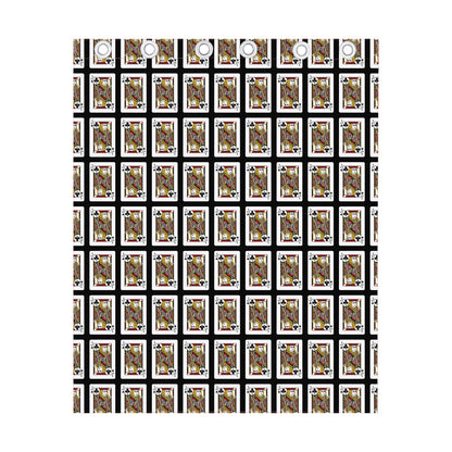 Jack Of Clubs Playing Card Pattern Print Curtain