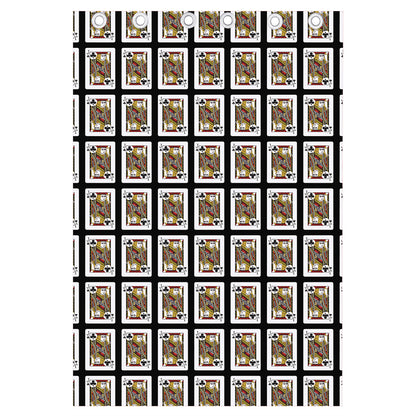 Jack Of Clubs Playing Card Pattern Print Curtain