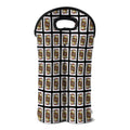 Jack Of Clubs Playing Card Pattern Print Double Neoprene Wine Tote