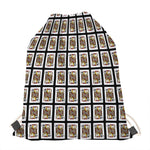 Jack Of Clubs Playing Card Pattern Print Drawstring Bag