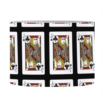 Jack Of Clubs Playing Card Pattern Print Drum Lamp Shade