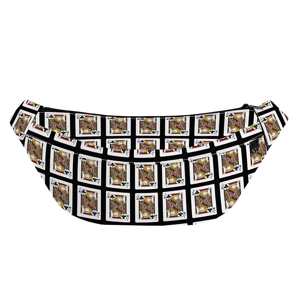 Jack Of Clubs Playing Card Pattern Print Fanny Pack