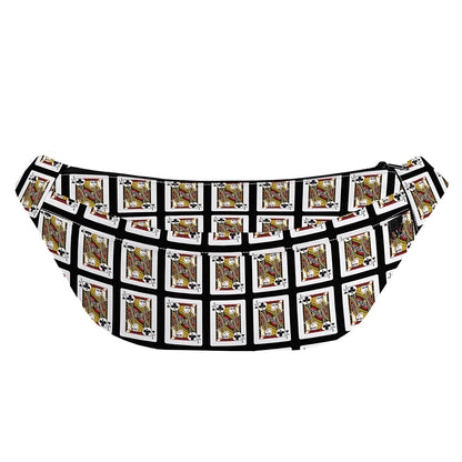 Jack Of Clubs Playing Card Pattern Print Fanny Pack