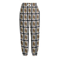 Jack Of Clubs Playing Card Pattern Print Fleece Lined Knit Pants