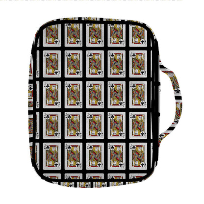 Jack Of Clubs Playing Card Pattern Print Front Pocket Bible Bag