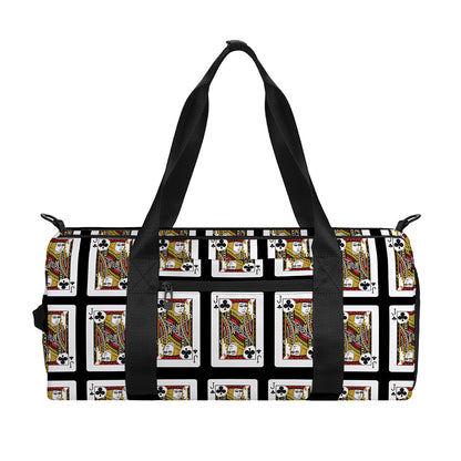 Jack Of Clubs Playing Card Pattern Print Gym Bag