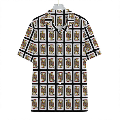 Jack Of Clubs Playing Card Pattern Print Hawaiian Shirt