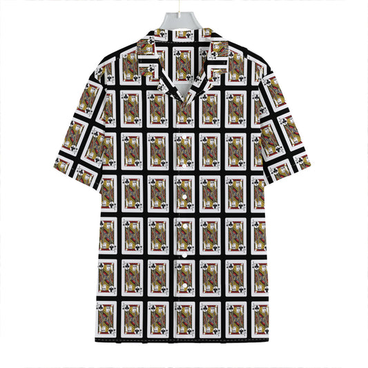 Jack Of Clubs Playing Card Pattern Print Hawaiian Shirt