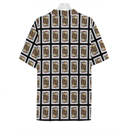 Jack Of Clubs Playing Card Pattern Print Hawaiian Shirt