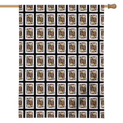 Jack Of Clubs Playing Card Pattern Print House Flag