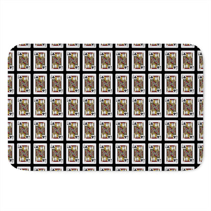 Jack Of Clubs Playing Card Pattern Print Indoor Door Mat