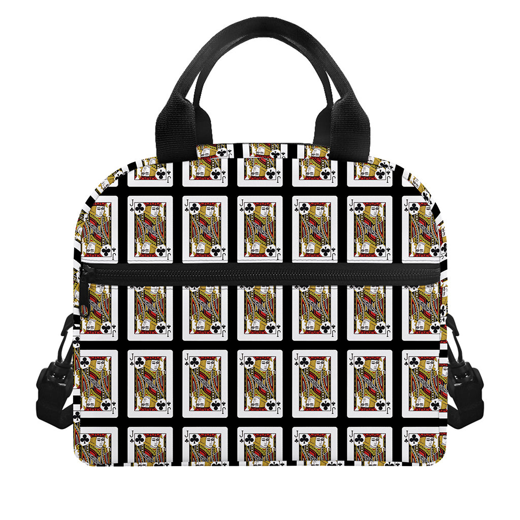 Jack Of Clubs Playing Card Pattern Print Insulated Lunch Bag