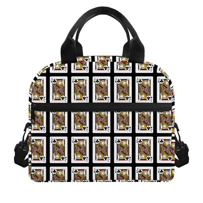 Jack Of Clubs Playing Card Pattern Print Insulated Lunch Bag