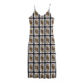 Jack Of Clubs Playing Card Pattern Print Jersey Midi Cami Dress