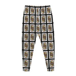 Jack Of Clubs Playing Card Pattern Print Jogger Pants