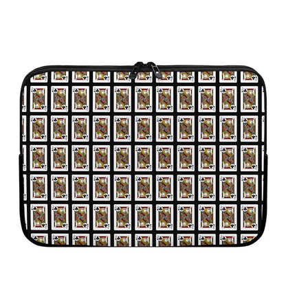 Jack Of Clubs Playing Card Pattern Print Laptop Sleeve