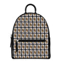 Jack Of Clubs Playing Card Pattern Print Leather Backpack