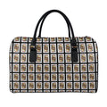 Jack Of Clubs Playing Card Pattern Print Leather Duffel Bag