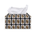 Jack Of Clubs Playing Card Pattern Print Leather Tissue Box Cover