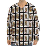 Jack Of Clubs Playing Card Pattern Print Long Sleeve Baseball Jersey