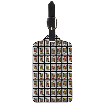 Jack Of Clubs Playing Card Pattern Print Luggage Tag