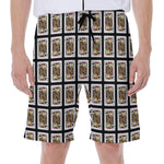 Jack Of Clubs Playing Card Pattern Print Men's Beach Shorts