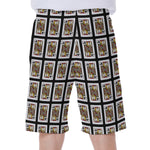 Jack Of Clubs Playing Card Pattern Print Men's Beach Shorts