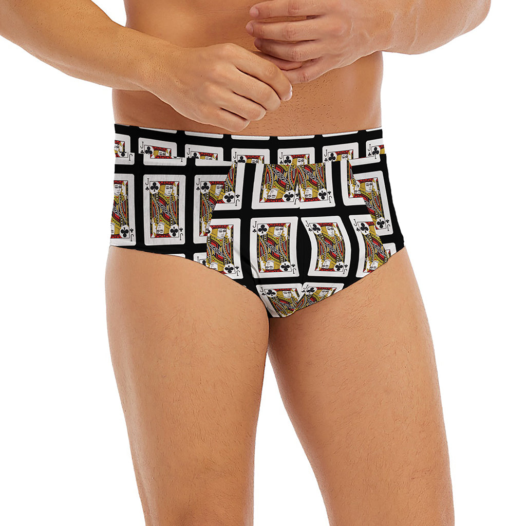 Jack Of Clubs Playing Card Pattern Print Men's Briefs
