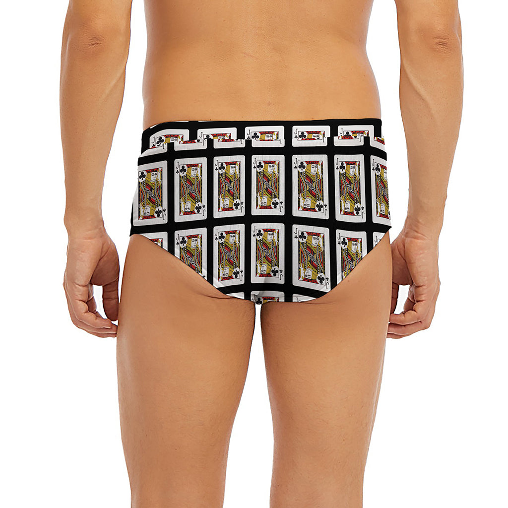 Jack Of Clubs Playing Card Pattern Print Men's Briefs