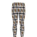 Jack Of Clubs Playing Card Pattern Print Men's leggings