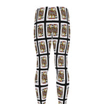 Jack Of Clubs Playing Card Pattern Print Men's leggings