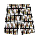 Jack Of Clubs Playing Card Pattern Print Men's Sports Shorts