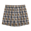 Jack Of Clubs Playing Card Pattern Print Mesh Shorts