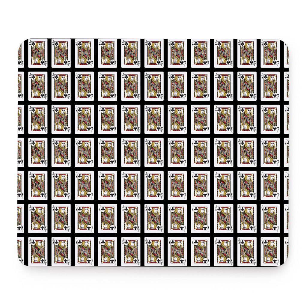 Jack Of Clubs Playing Card Pattern Print Mouse Pad