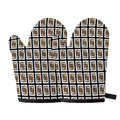 Jack Of Clubs Playing Card Pattern Print Oven Mitts