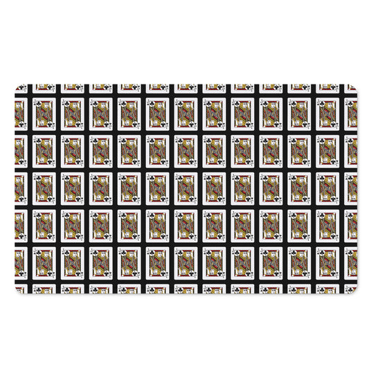Jack Of Clubs Playing Card Pattern Print Polyester Doormat
