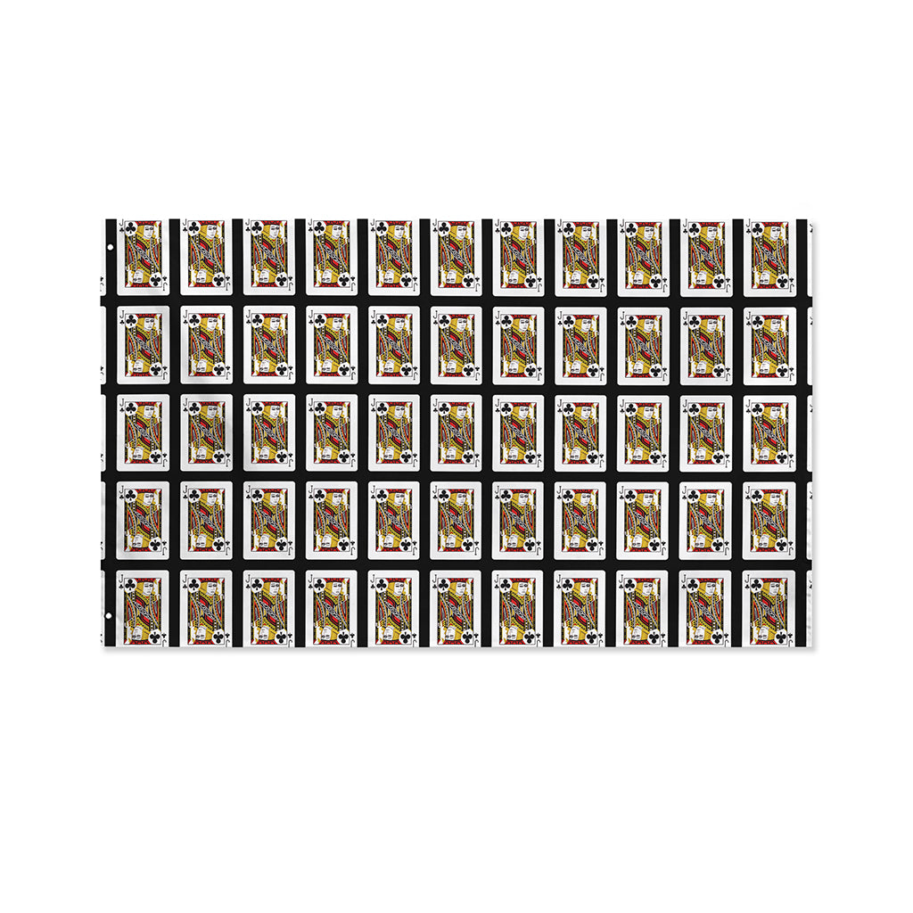 Jack Of Clubs Playing Card Pattern Print Polyester Flag