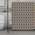 Jack Of Clubs Playing Card Pattern Print Polyester Shower Curtain