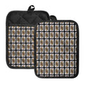 Jack Of Clubs Playing Card Pattern Print Pot Holders With Pocket
