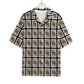Jack Of Clubs Playing Card Pattern Print Rayon Hawaiian Shirt