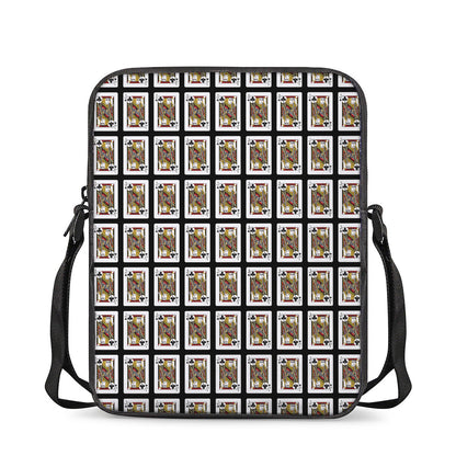 Jack Of Clubs Playing Card Pattern Print Rectangular Crossbody Bag