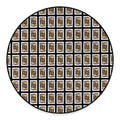 Jack Of Clubs Playing Card Pattern Print Round Floor Mat