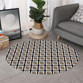 Jack Of Clubs Playing Card Pattern Print Round Rug