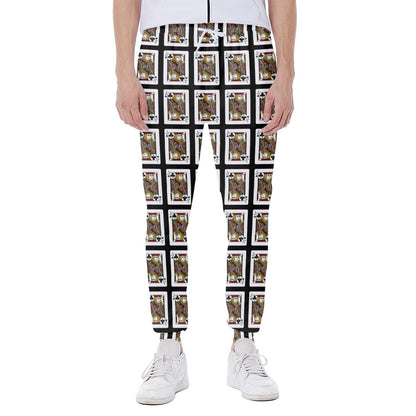 Jack Of Clubs Playing Card Pattern Print Scuba Joggers