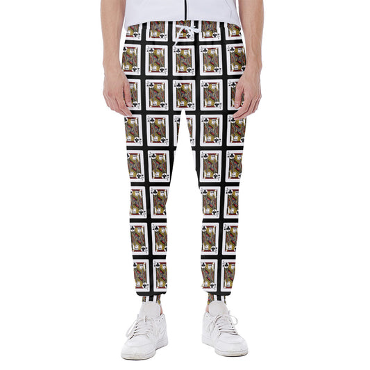 Jack Of Clubs Playing Card Pattern Print Scuba Joggers