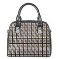 Jack Of Clubs Playing Card Pattern Print Shoulder Handbag