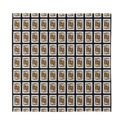 Jack Of Clubs Playing Card Pattern Print Silk Bandana