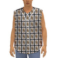 Jack Of Clubs Playing Card Pattern Print Sleeveless Baseball Jersey