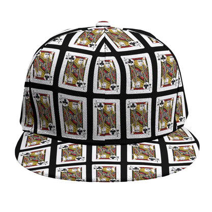 Jack Of Clubs Playing Card Pattern Print Snapback Cap