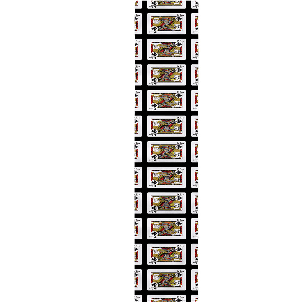 Jack Of Clubs Playing Card Pattern Print Table Runner